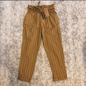 NWT High Rise Paperbag Pants